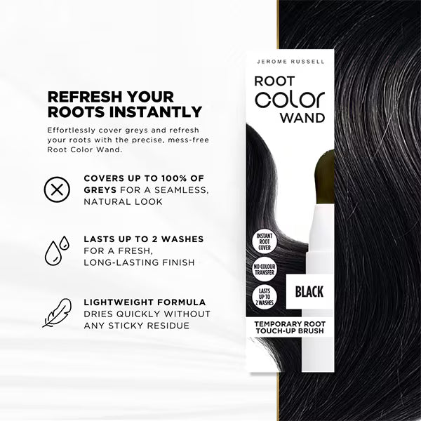 Jerome Russell Root Color Wand Black Temporary Hair Cover, UK version