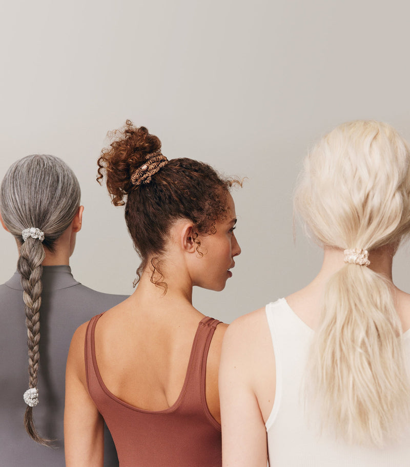 Slip Pure Silk Skinny Scrunchies set of 4 (British brand)