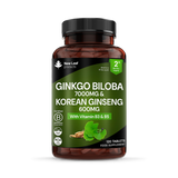 Holland & Barrett New Leaf Products Ginkgo Biloba & Korean Ginseng Dietary Supplement Tablets, 120 Tablets- Buy online at McGrocer