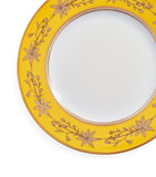 GINORI 1735 dinner plate with botanical wreath and gold trim 26.5cm, UK version