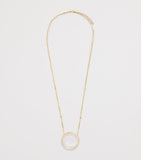 Jacquie Aiche large sunshine necklace gold diamond quartz (British brand)