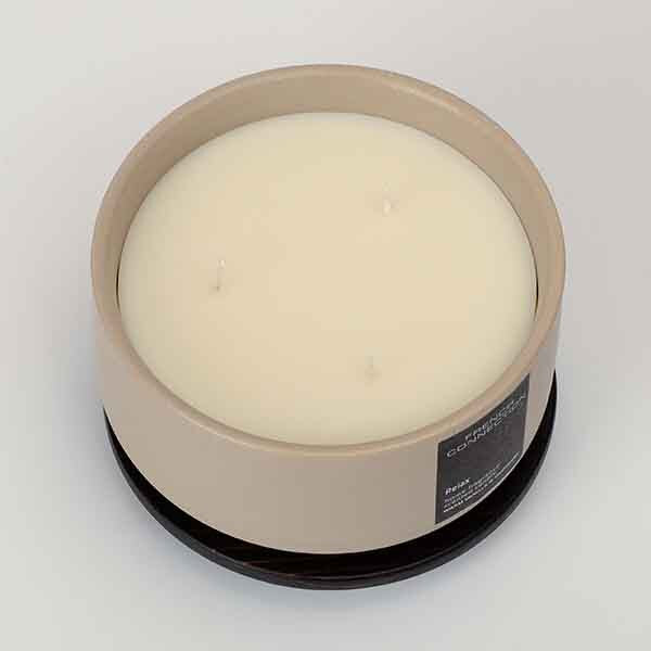 French Connection Stone Collection Warm Vanilla & Cashmere Candle 405g - British product