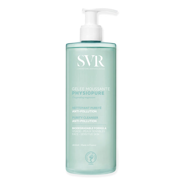 SVR Physiopure Foaming Gel Cleanser 400ml (British brand)