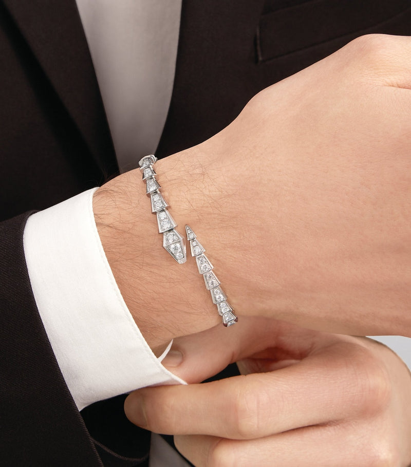 Bvlgari Serpenti Viper bracelet white gold diamonds (British brand)
