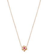 Harrods Piaget Rose Gold and Pink Sapphire Rose Pendant Necklace- Buy online at McGrocer