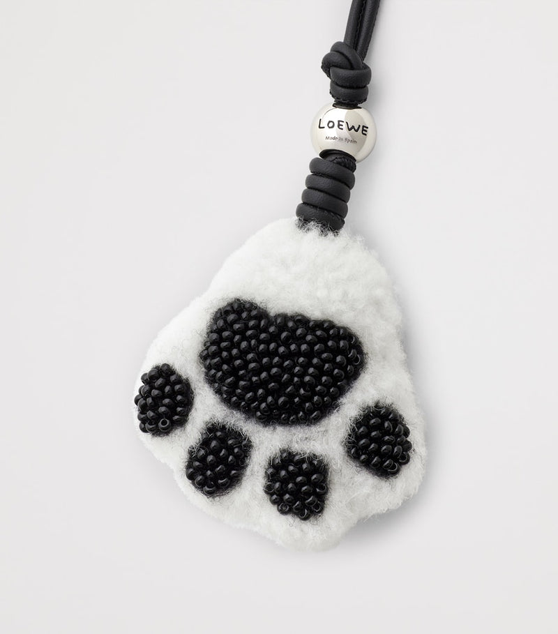 LOEWE fuzzy leather paw charm H18cm x W6cm approx (British brand)