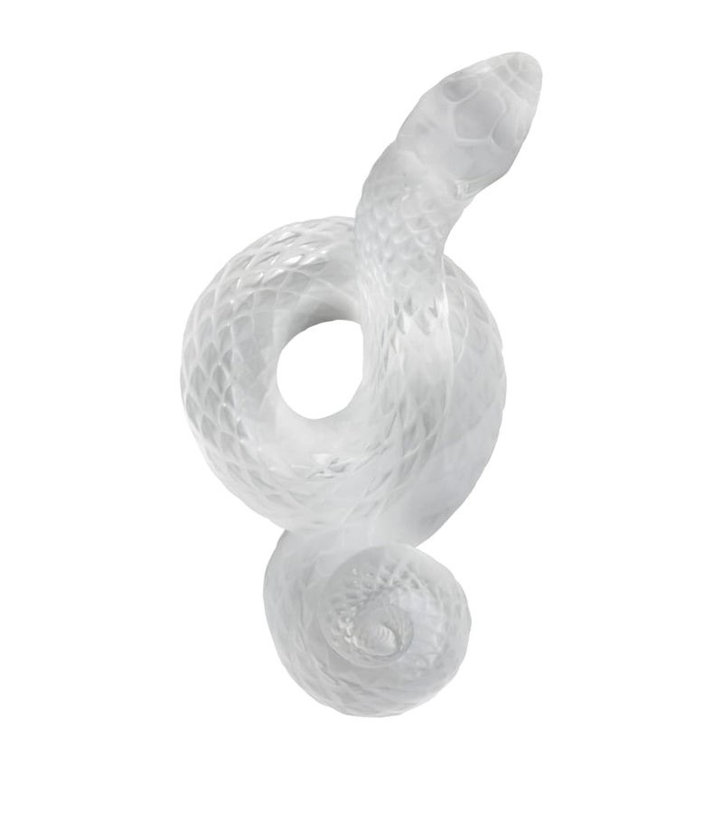 Lalique crystal snake sculpture, UK version