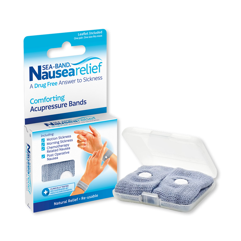Sea-Band acupressure wristband for nausea adult grey, imported from the UK