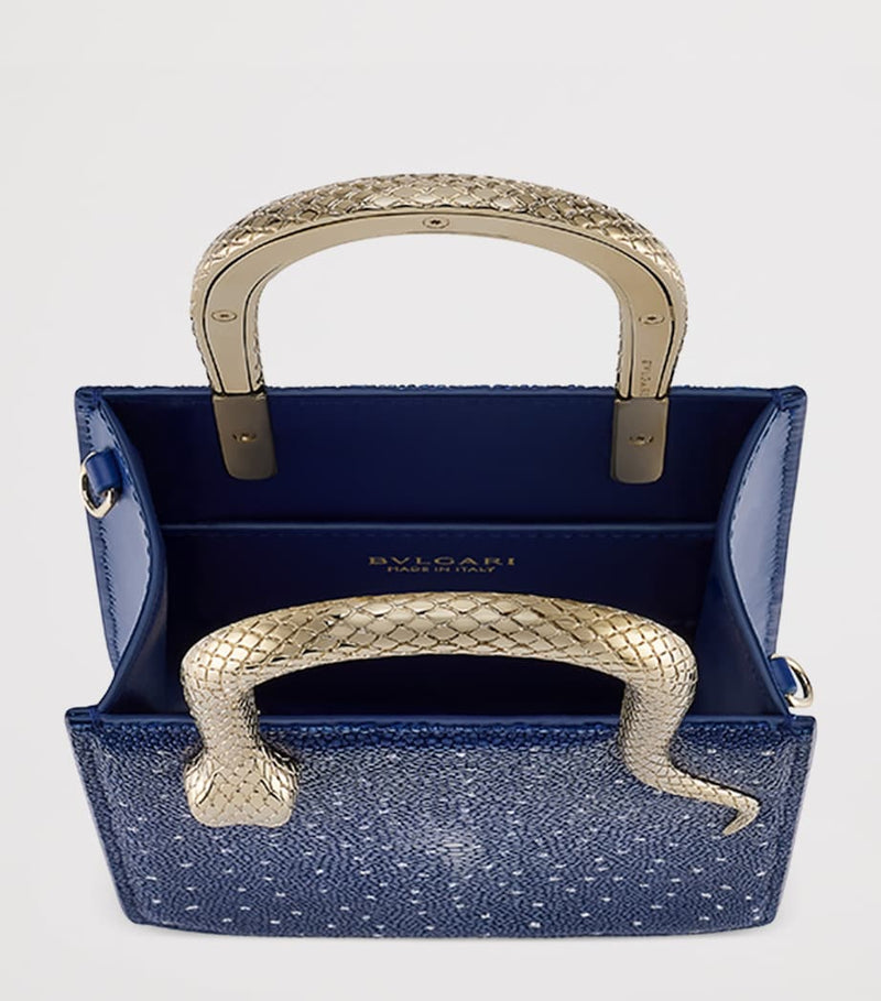 Bvlgari mini galuchat leather Serpentine tote bag (British brand)