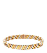 Harrods Bvlgari Yellow Rose and White Gold Tubogas Bangle- Buy online at McGrocer