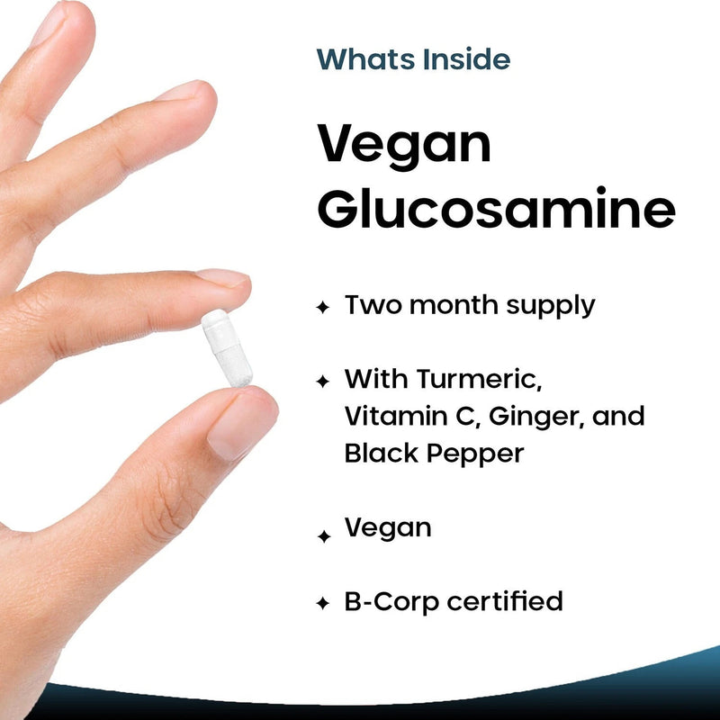 New Leaf vegan glucosamine capsules 120s, imported from the UK