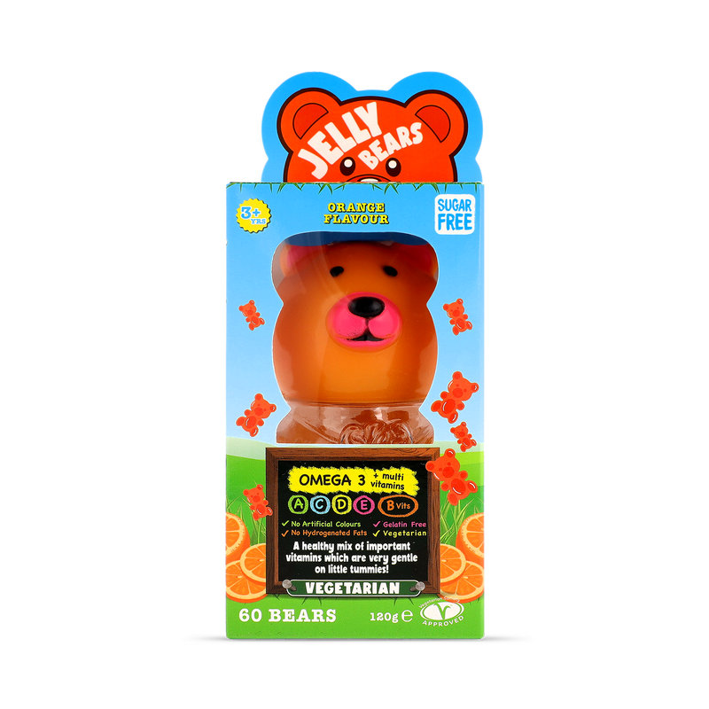 Jelly Bears Omega-3 Orange 120 Gummies
