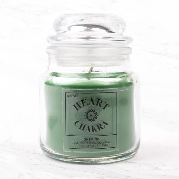 Myga Heart Chakra Soy Wax Candle 250g, imported from the UK