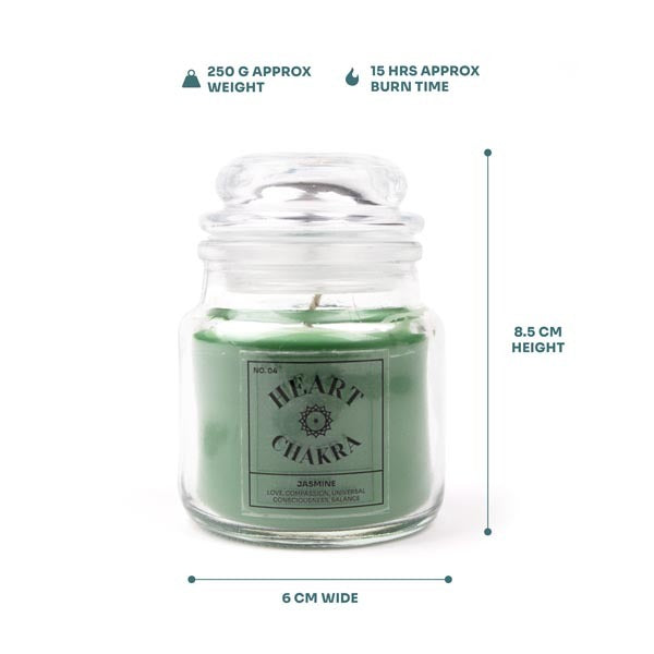 Myga Heart Chakra Soy Wax Candle 250g, imported from the UK