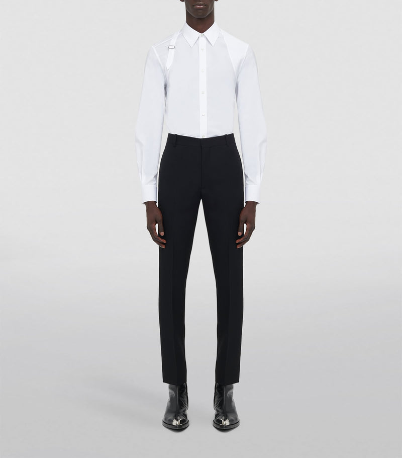 Alexander McQueen tailored cigarette trousers, imported from the UK