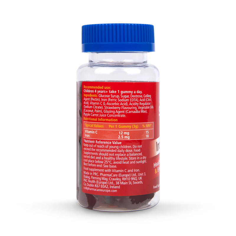 Bioglan SmartKids Iron with Vitamin C strawberry gummies 30 - British product