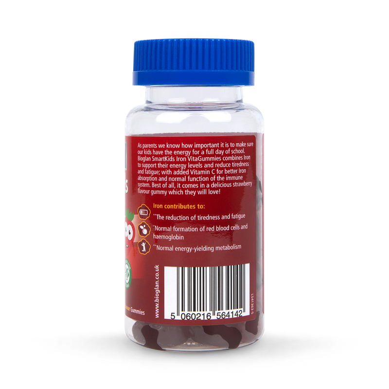 Bioglan SmartKids Iron with Vitamin C strawberry gummies 30 - British product