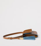 Miu Miu leather chain wallet with tassel, imported from the UK