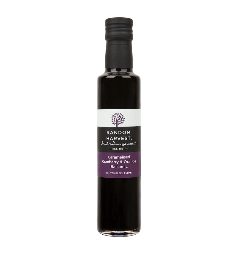 Random Harvest caramelised cranberry orange balsamic 250ml, imported from the UK