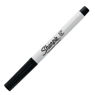 Sharpie permanent markers black pack of 2 (British brand)