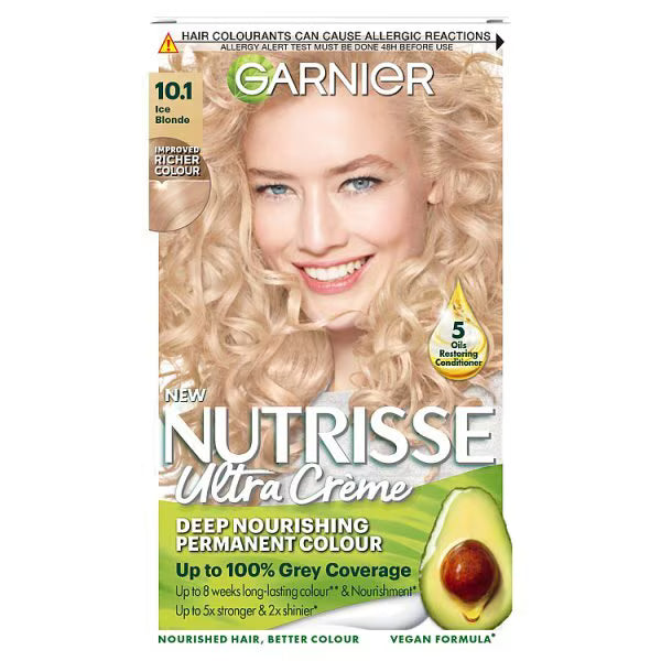 Garnier Nutrisse Ice Blonde Permanent Hair Dye, UK version