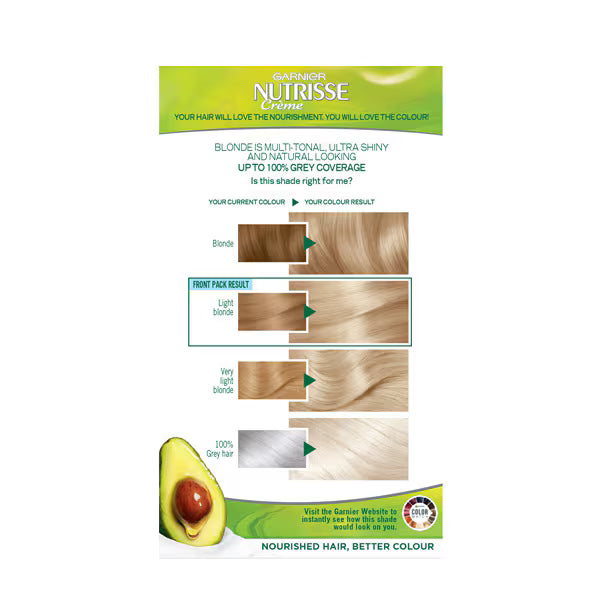 Garnier Nutrisse Ice Blonde Permanent Hair Dye, UK version
