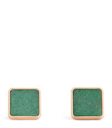 Harrods Babette Wasserman Rose Gold-Plated Key Stone Cufflinks- Buy online at McGrocer