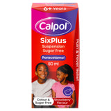 ASDA Calpol SixPlus Sugar-Free Paracetamol Suspension Strawberry Flavour Children's Pain Relief Suspension 80ml- Buy online at McGrocer