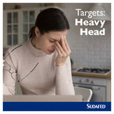 Sudafed Capsules for congestion and headache relief, pack of 16 (British brand)