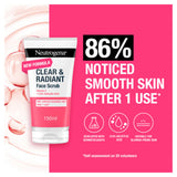 ASDA Neutrogena Clear and Radiant Face Scrub with Pink Grapefruit and Vitamin C 150ml- Buy online at McGrocer