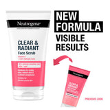 Neutrogena Clear and Radiant Face Scrub with pink grapefruit and vitamin C 150ml, imported from the UK