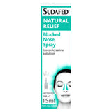 Sudafed Natural Relief Blocked Nose Spray 15ml (British brand)