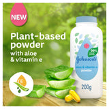 Johnson's Baby Powder Natural Cornstarch with Aloe and Vitamin E 200g, UK version
