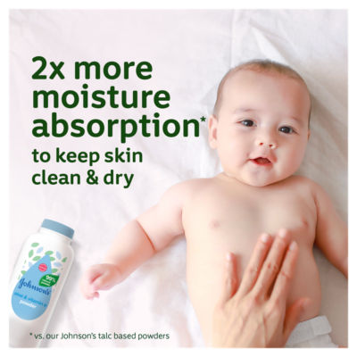 Johnson's Baby Powder Natural Cornstarch with Aloe and Vitamin E 200g, UK version
