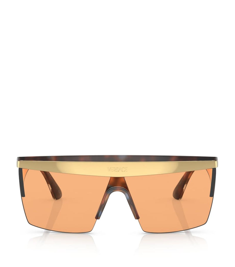 Versace square sunglasses tortoiseshell acetate frames, imported from the UK