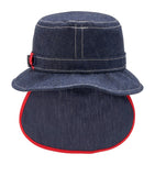 Miki House cotton sun hat with detachable neck cover, imported from the UK