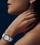 Chopard white gold Happy Diamonds earrings with dancing diamond, UK version