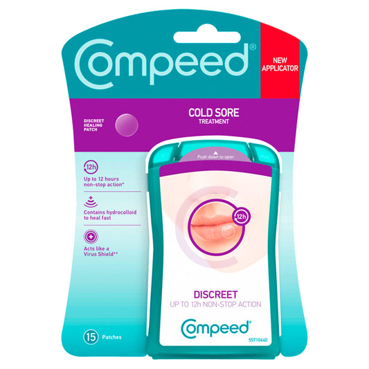 Compeed Cold Sore Invisible Patches, Medium x15 ear mouth & lip care Sainsburys   