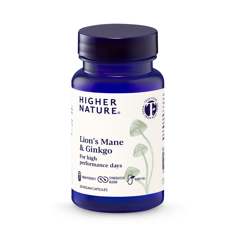 Lion's Mane Ginkgo nootropic blend 30 capsules, imported from the UK