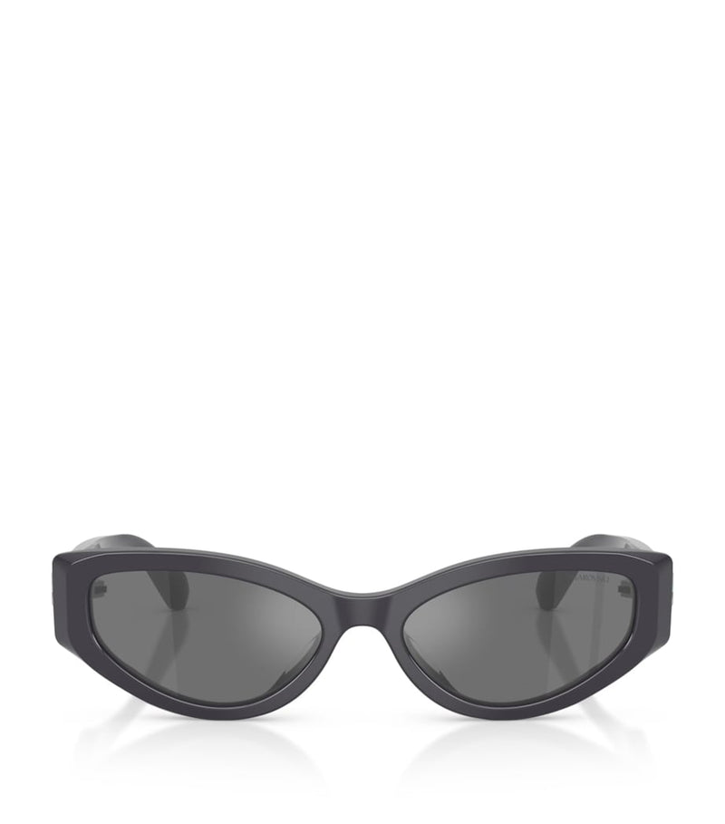 Swarovski cat eye acetate sunglasses with crystal embellishments, UK version