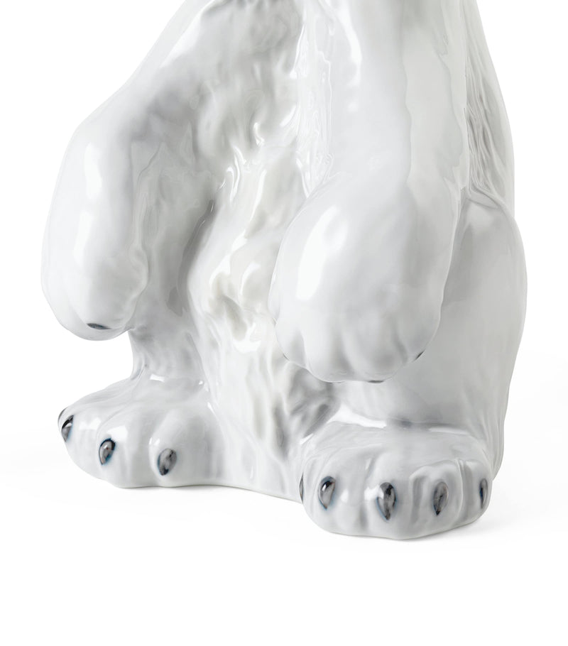 Royal Copenhagen porcelain polar bear figurine 33.5cm high, imported from the UK