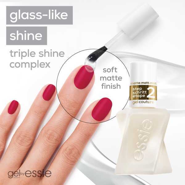Essie Gel Couture matte top coat nail polish 9ml, UK version