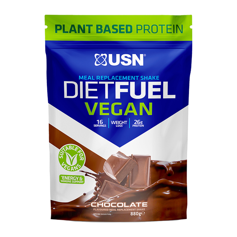 USN Diet Fuel Vegan Meal Replacement Shake Vanilla 880g - Chocolate