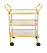 Harrods Kaymet Triple Tier Dinks Serving Trolley- Buy online at McGrocer