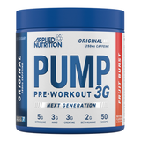Holland & Barrett Applied Nutrition Pump Pre-Workout Fruit Burst Supplement Powder 375g- Buy online at McGrocer