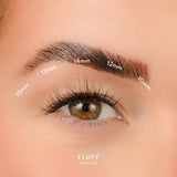 House of Amor false eyelashes fluff clusters (British brand)