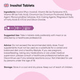 WeightWorld Inositol tablets 4000mg 120 tablets, UK version
