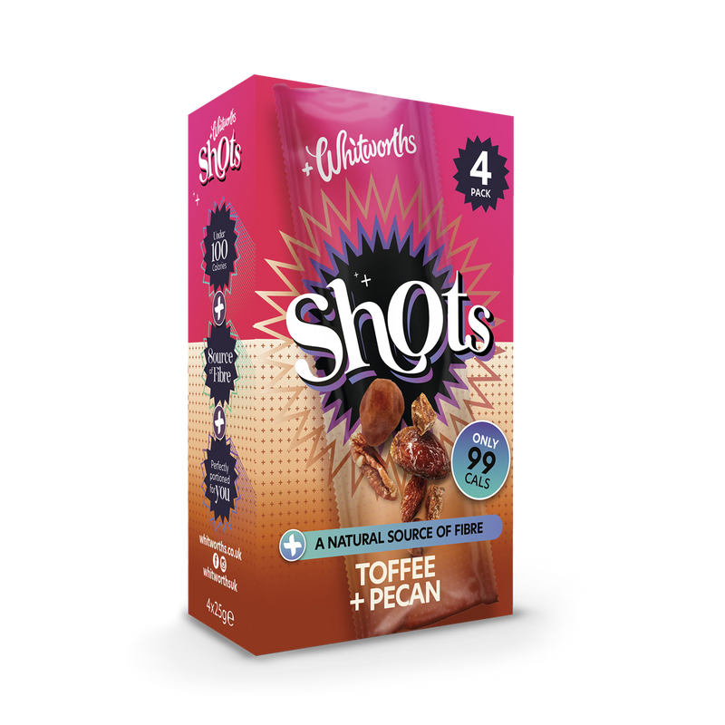 Whitworths Toffee Pecan Cluster Shots 4x25g - British product