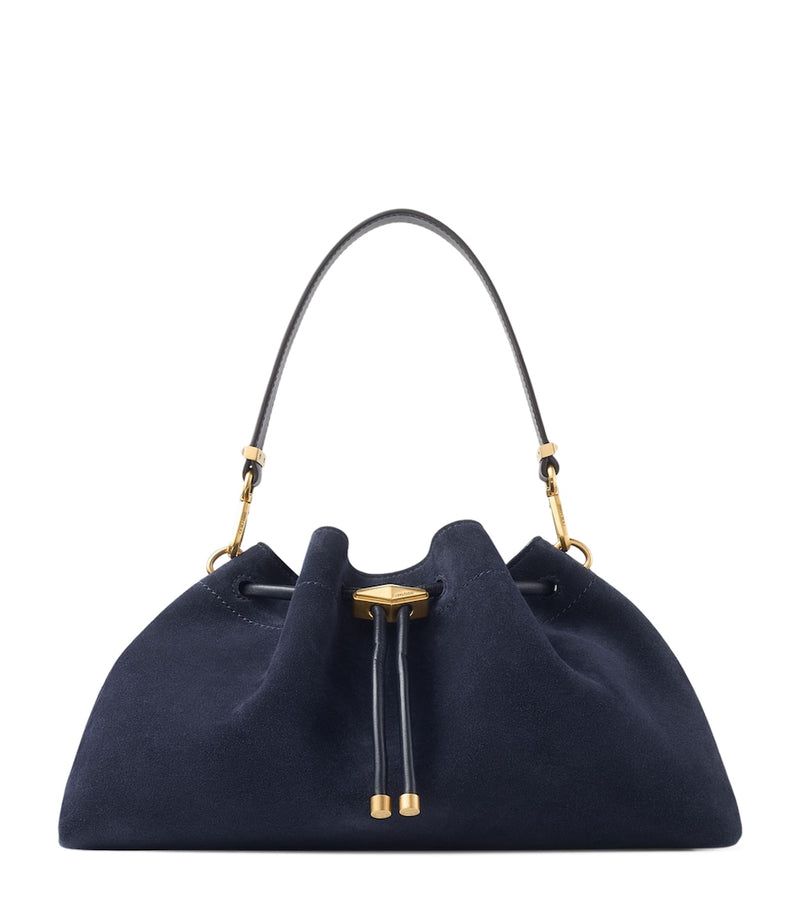 Jimmy Choo medium suede cinch shoulder bag (British brand)