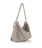 Jimmy Choo Callie clutch bag suede crystal embellishments (British brand)
